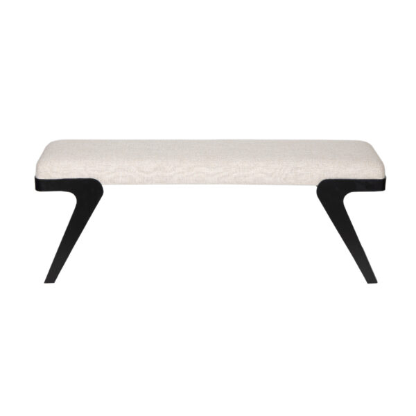 Wayne Metal Legs With Fabric Upholstered Bench