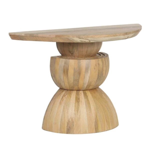 Werol Oval Manogo Wood Console Table