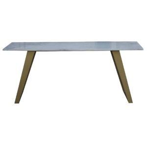 Yuki Marble Top Dining Table - Gold Iron